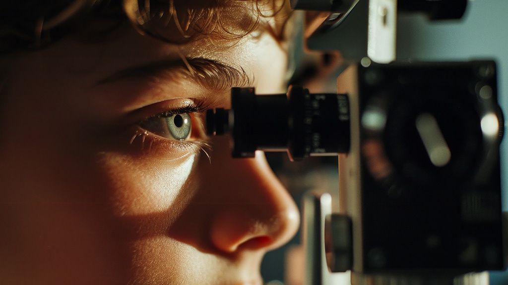 Fotoplastikon Person putting eye to device
