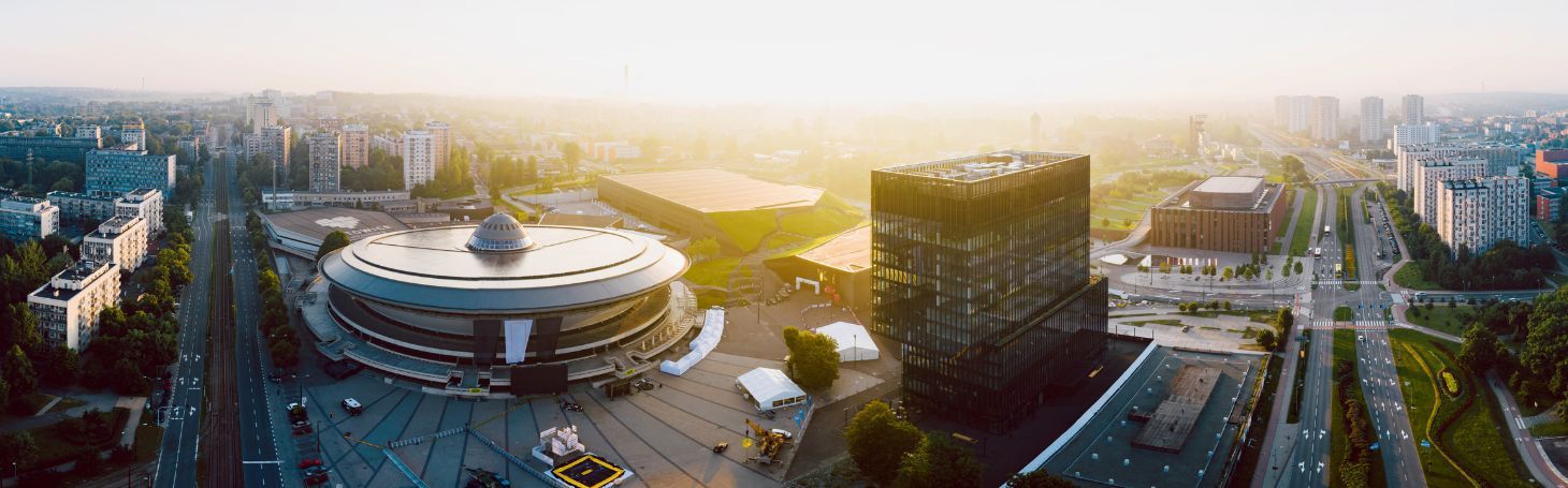 View of Katowice from above