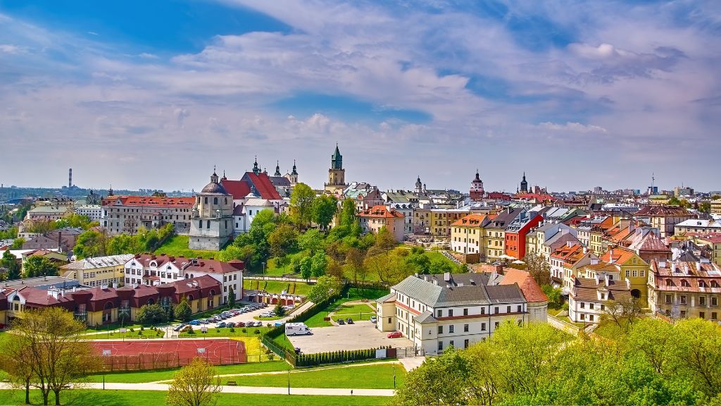 Lublin trains - best connections Panorama of Lublin